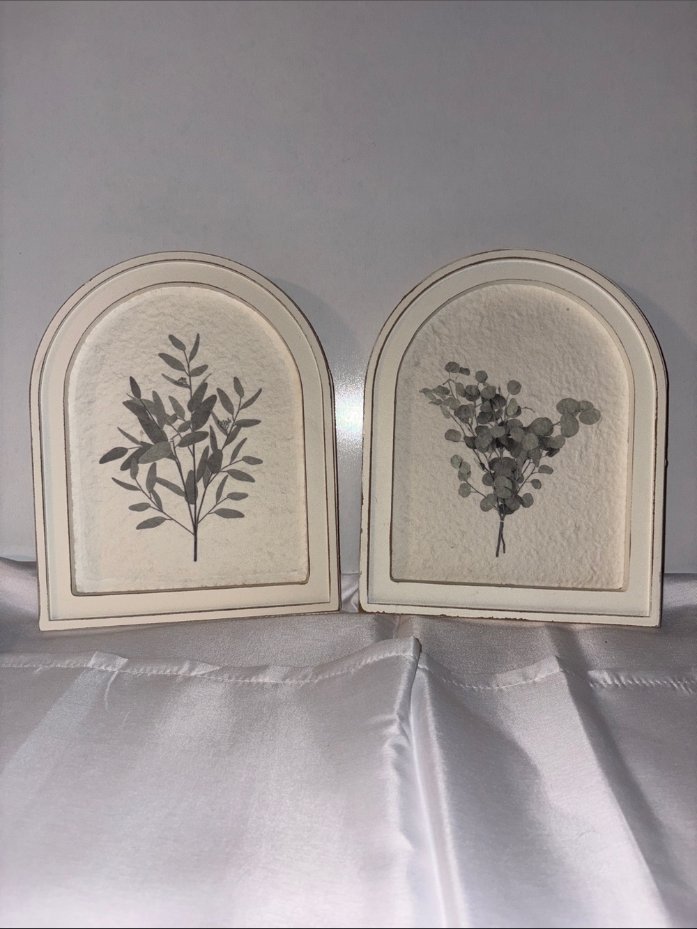 Neutral Botanical Arch Wall Art Set - Cream